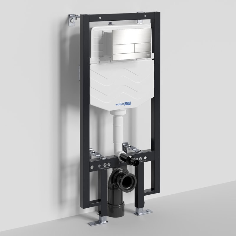 Система инсталляции для унитазов Wasserkraft Vils 56TLT.010.ME.BN04 с кнопкой смыва никель