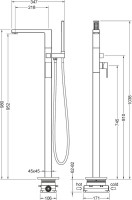 Напольный смеситель для ванны с душем Timo Selene 2210/00Y-CR