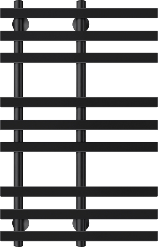 Полотенцесушитель водяной Secado Понтида 3 80x50 см, матовый черный, лесенка