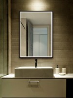 Зеркало Abber See AG6110SC-0.65 65х90 см, с подсветкой, черное