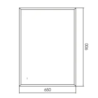Зеркало Abber See AG6110SC-0.65 65х90 см, с подсветкой, черное