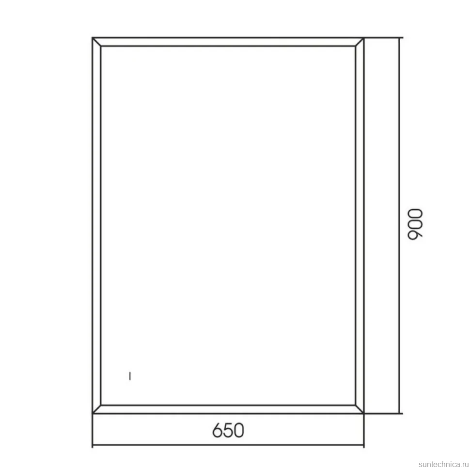 Зеркало Abber See AG6110SC-0.65 65х90 см, с подсветкой, черное