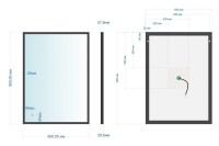 Зеркало Abber See AG6110SC-0.65 65х90 см, с подсветкой, черное