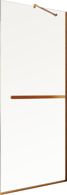 Душевая перегородка Maybahglass MGD-1418-2у 99 см, профиль бронза, стекло прозрачное