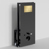 Система инсталляции для унитазов Wasserkraft Glan 66TLT.010.ME.BL.MG04 с кнопкой смыва матовое золото