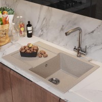 Мойка кухонная Mixline ML-GM31 бежевая