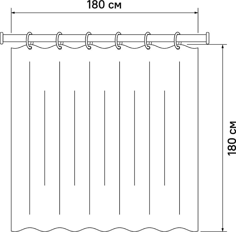 Штора для ванной IDDIS Promo P31PV11i11 180х180
