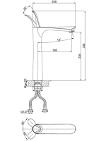 Смеситель для раковины D&K Baciano DA1032056
