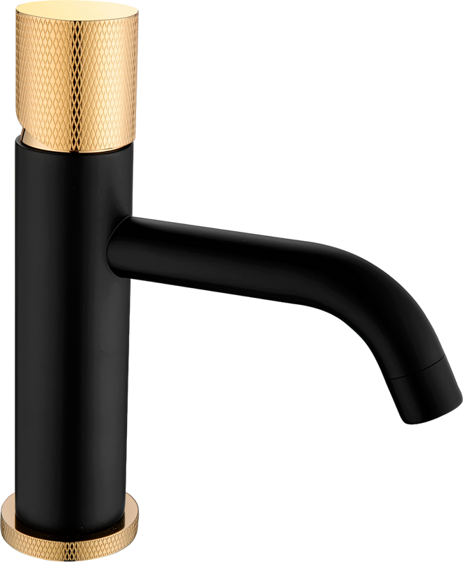 Смеситель для раковины Boheme Stick 121-BG.2 black touch gold