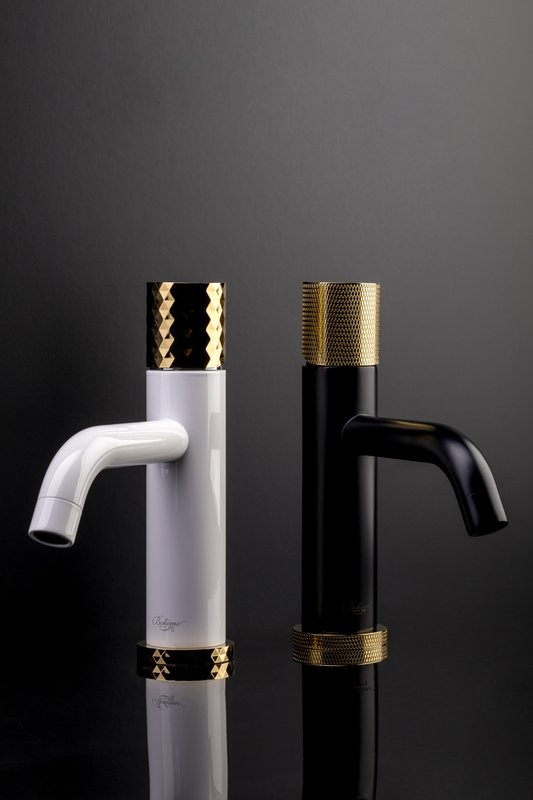 Смеситель для раковины Boheme Stick 121-BG.2 black touch gold