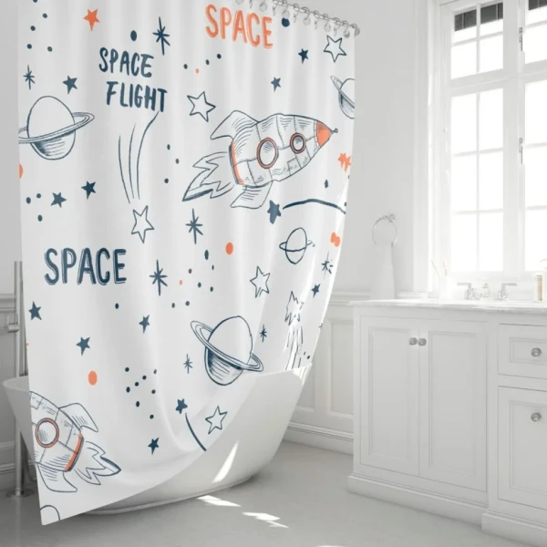 Штора для ванной Fixsen 2500 Space FX-2508 180x200