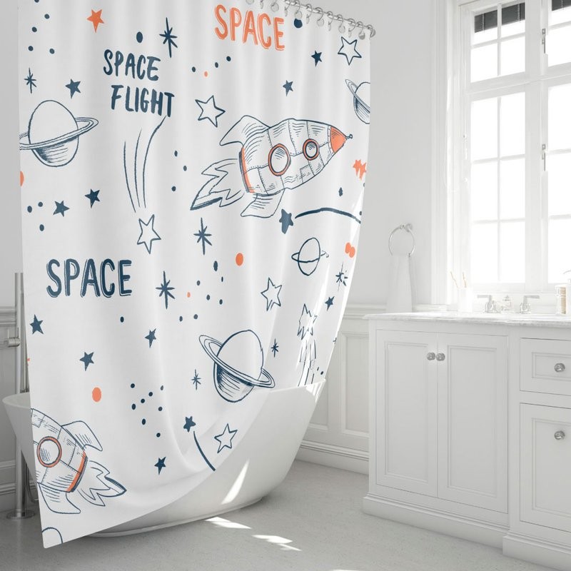 Штора для ванной Fixsen 2500 Space FX-2508 180x200