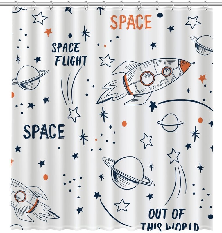 Штора для ванной Fixsen 2500 Space FX-2508 180x200