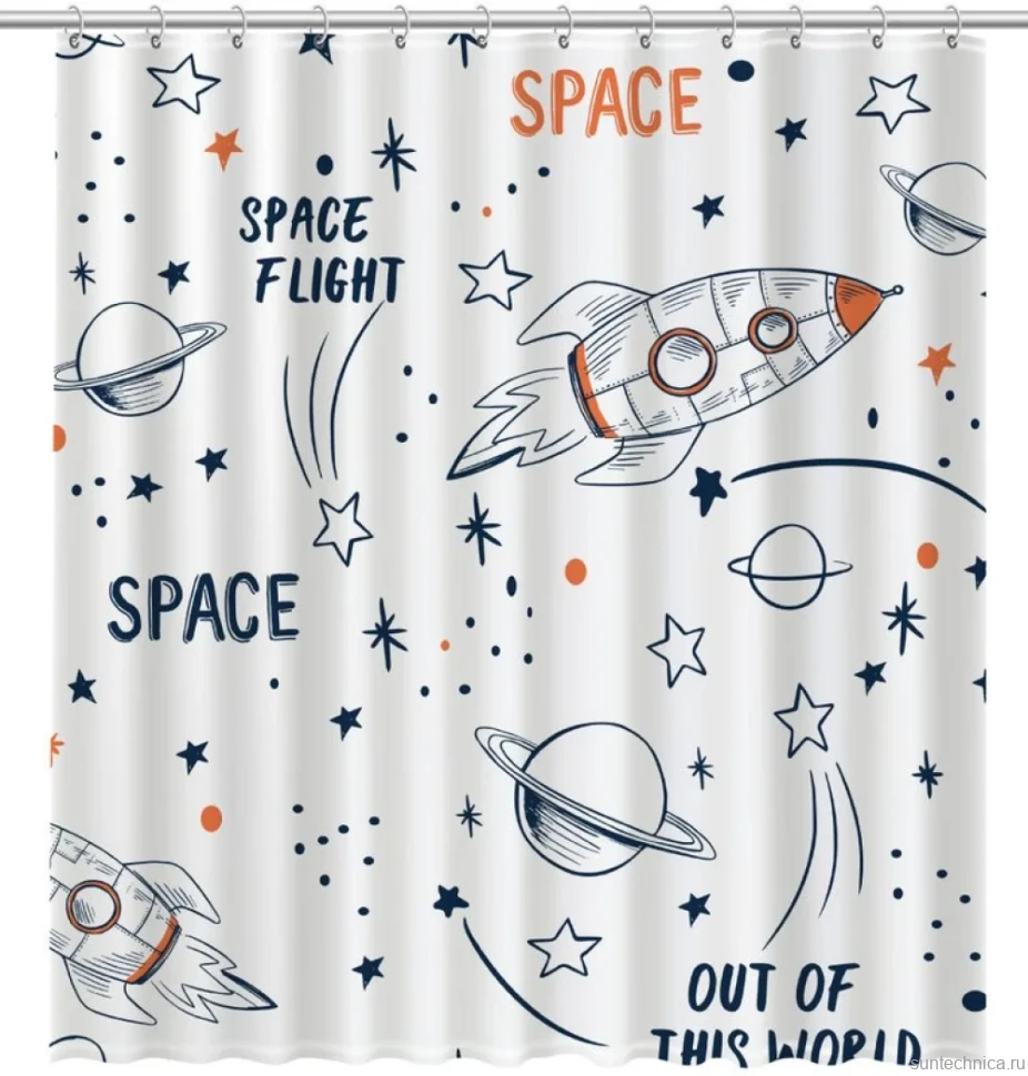 Штора для ванной Fixsen 2500 Space FX-2508 180x200