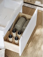 Тумба с раковиной Aqwella Vancouver 80 подвесная, белая