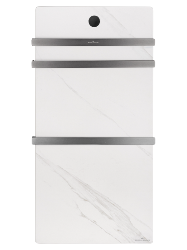 Полотенцесушитель электрический Wonzon & Woghand WW-A503-GM белый мрамор, темный графит