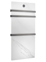 Полотенцесушитель электрический Wonzon & Woghand WW-A503-GM белый мрамор, темный графит