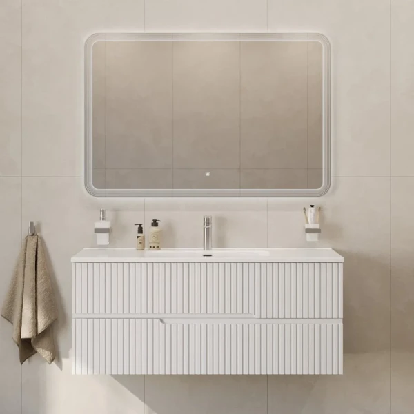 Мебель для ванной комнаты Cezares Duet 120 bianco opaco, раковина Cezares CZR-8095-120