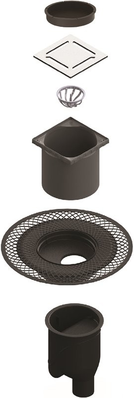 Душевой трап Berges Platz Norma 090059, 15x15 см