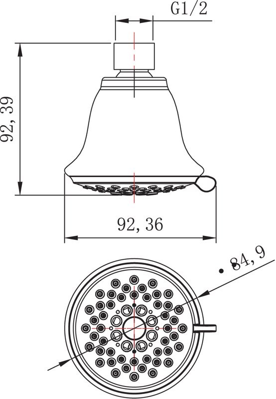 Верхний душ Lemark LM8043C