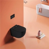 Унитаз подвесной Ceruttispa Oglio Aria 9239 MB безободковый, с микролифтом, черный матовый