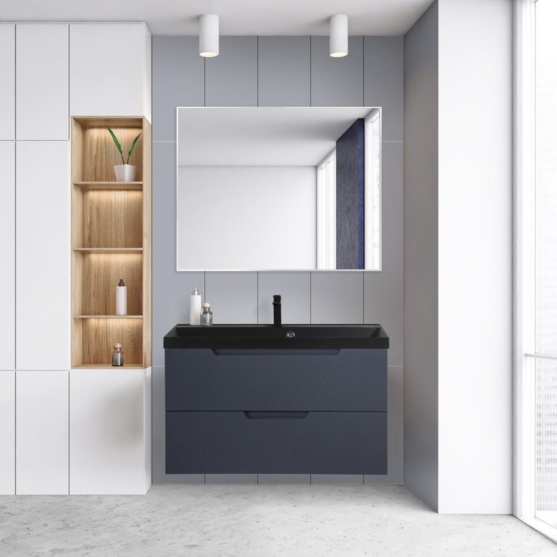 Тумба под раковину BelBagno Vittoria 100 подвесная, grigio opaco