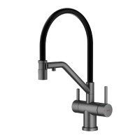 Смеситель для кухни с подключением фильтра Splenka S70.62.09, графит