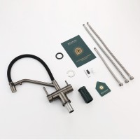 Смеситель для кухни с подключением фильтра Splenka S70.62.09, графит