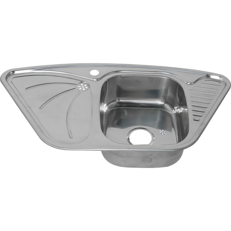 Мойка кухонная Melana 9550A 0,8/180 серебристая