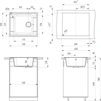 Мойка кухонная Ulgran U-604 302 песочная + дозатор U-02 песочный Мойка кухонная Ulgran U-604 302 песочная + дозатор U-02 песочный