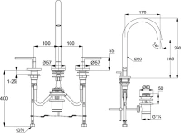 Смеситель для раковины Kludi Nova Fonte Puristic 201430515