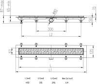 Душевой трап (лоток) Veconi Line 450 45 см