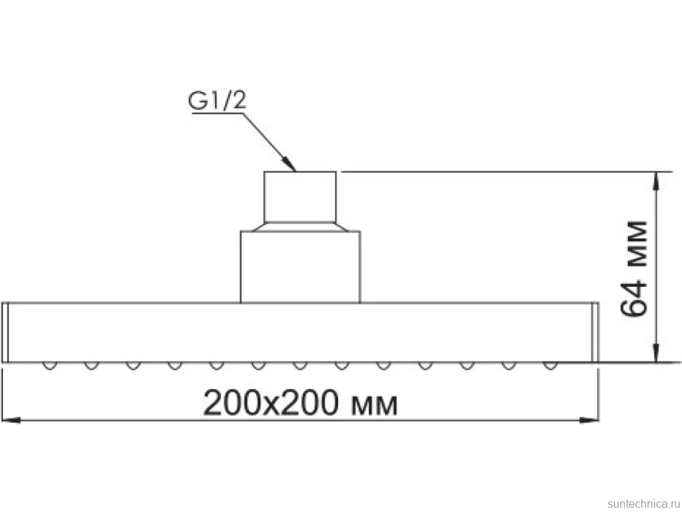 Верхний душ Wasserkraft A028