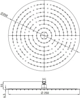 Верхний душ RGW Shower Panels SP-81-25 Верхний душ RGW Shower Panels SP-81-25