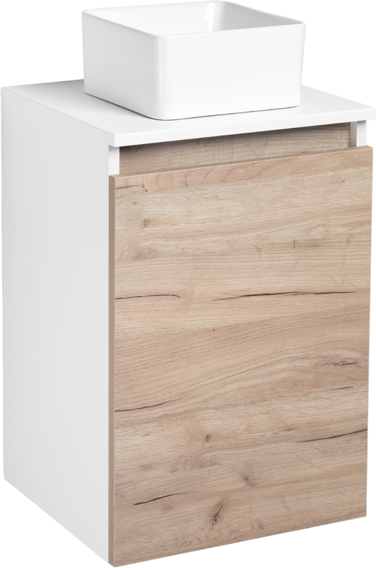 Мебель для ванной комнаты Runo Бари 40 крафтовый дуб, раковина Uno 25