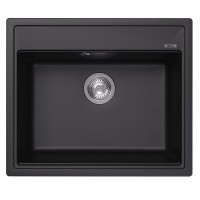 Мойка кухонная Abber Quarz AQ2902B матовая черная Мойка кухонная Abber Quarz AQ2902B матовая черная