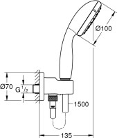 Душевой гарнитур Grohe Tempesta 100 26406001