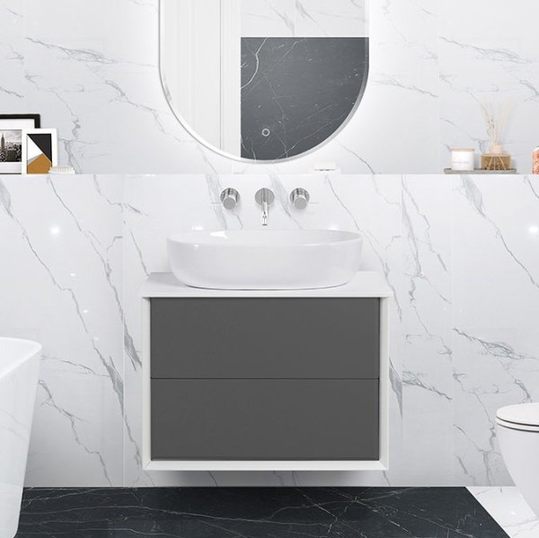 Тумба с раковиной Cezares Bellagio 70 со столешницей grigio nuvola