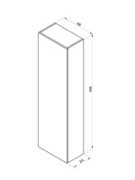 Шкаф-пенал для ванной Ravak Formy SB 46 L/R орех