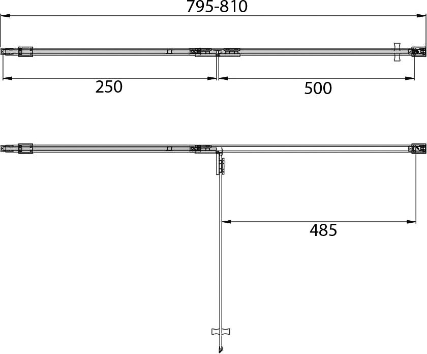 Душевая дверь в нишу Veconi Vianno VN-73B 80 см, профиль черный