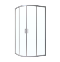 Душевой уголок Vegas Glass ZS Novo 100 07 01 профиль матовый хром, стекло прозрачное