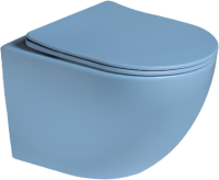 Унитаз подвесной SantiLine SL-5105 голубой матовый