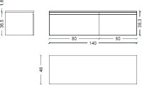 Тумба Armadi Art Flat Valessi Uno-S 140 антрацит глянец