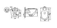 Унитаз подвесной SantiLine SL-5025Z с микролифтом, белый