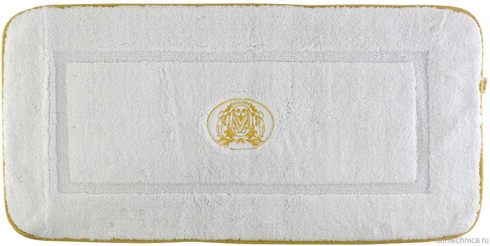 Коврик Migliore 31925 белый, окантовка золото