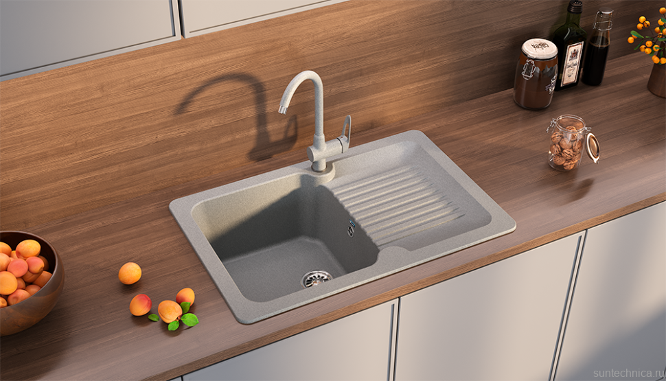 Мойка кухонная Ulgran U-506 -310 серая