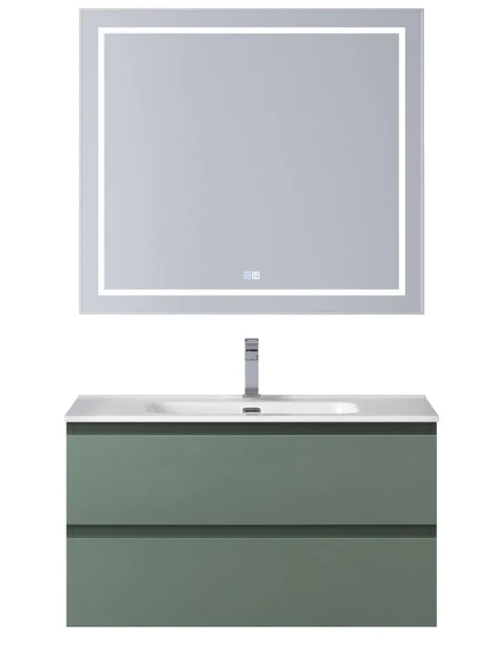 Мебель для ванной комнаты BelBagno Kraft 90 подвесная, матовая еловая, раковина bb900etl