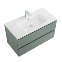 Мебель для ванной комнаты BelBagno Kraft 90 подвесная, матовая еловая, раковина bb900etl