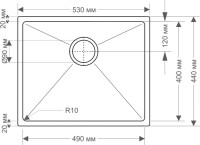 Мойка кухонная Seaman Eco Marino SME-530 нержавеющая сталь