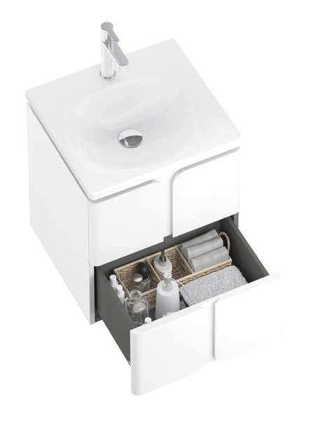 Тумба под раковину без столешницы Ravak Balance SD 50 глянцевая белая, белая